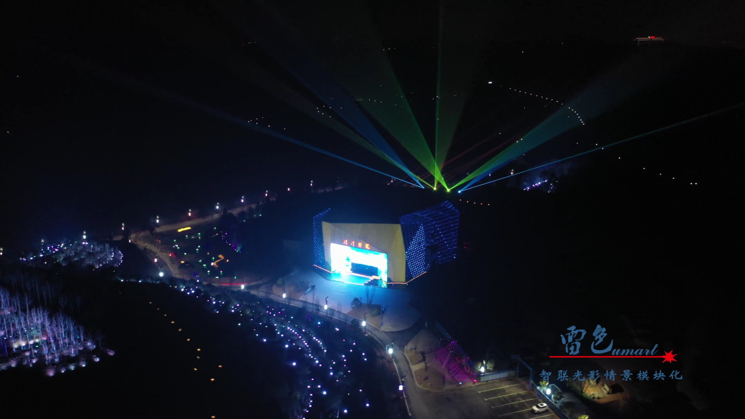 雷色光電打造清溪劇院戶外燈光秀(圖2)