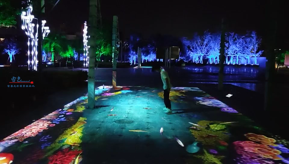 雷色光電為清素公園打造戶外地面互動項目(圖1)