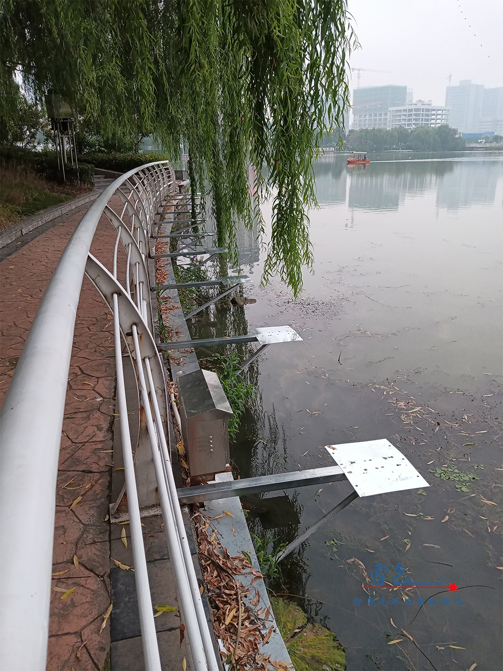 由雷色光電打造的“大美漯河·水韻西城”共慶百年華誕月灣湖之夜主題燈光秀上演啦！(圖17)